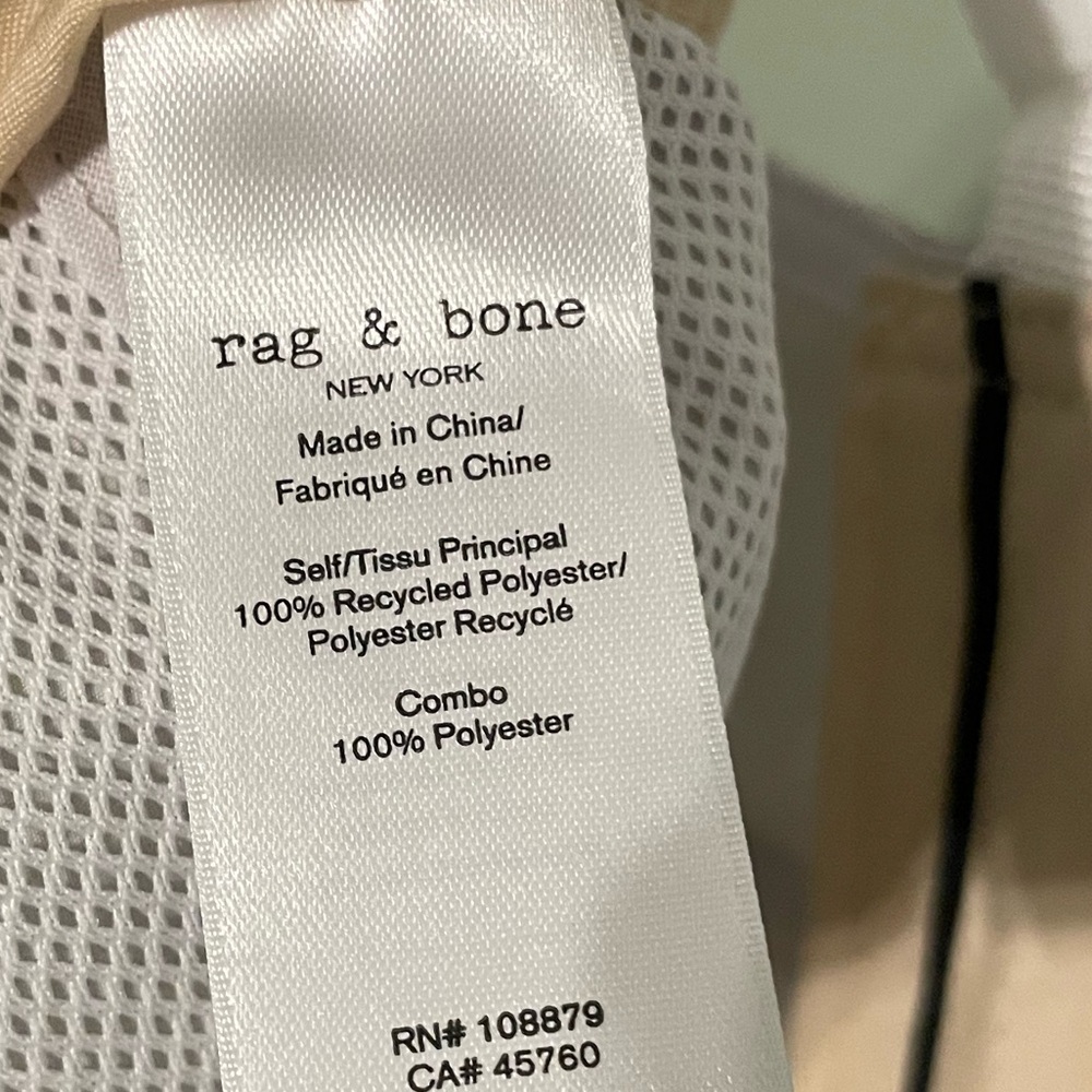 rag & bone Addison neutral tan baseball unisex recycled material hat - Picture 6 of 6
